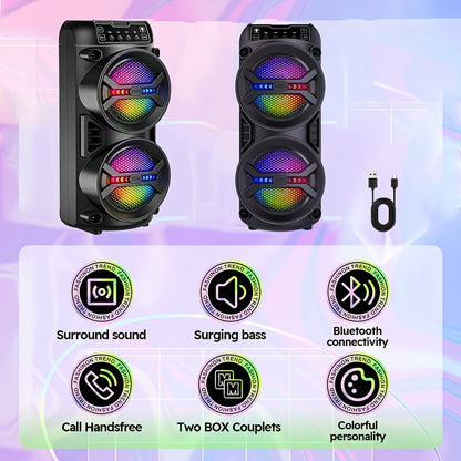 Peak 6500W Professional-Grade Subwoofer Wireless Speaker with Lightweight And Portable Design, High-Dynamic Sound Field Performance, Studio Recording Equipment, RGB Ambience Light Effects, Essential for Easter/Mother'S Day Parties