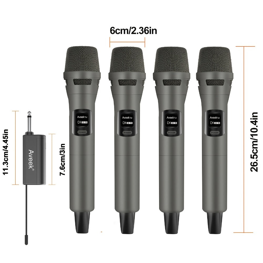 Wireless Karaoke Microphone, Wireless, USB-C, Aveek, Dynamic for Portable Singing