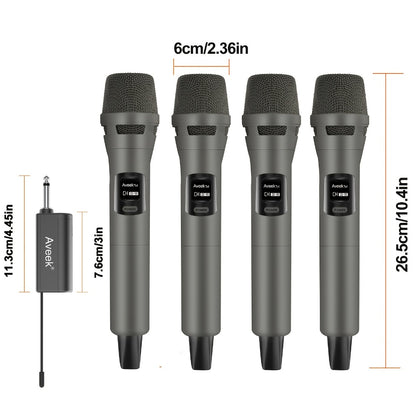 Wireless Karaoke Microphone, Wireless, USB-C, Aveek, Dynamic for Portable Singing