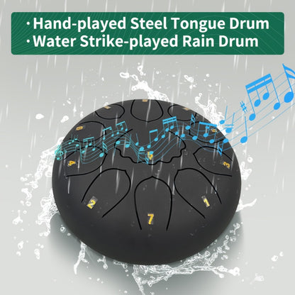 Steel Tongue Drum, 8-Inch 11-Note Rain Drum Set with Bag and Mallet Holder