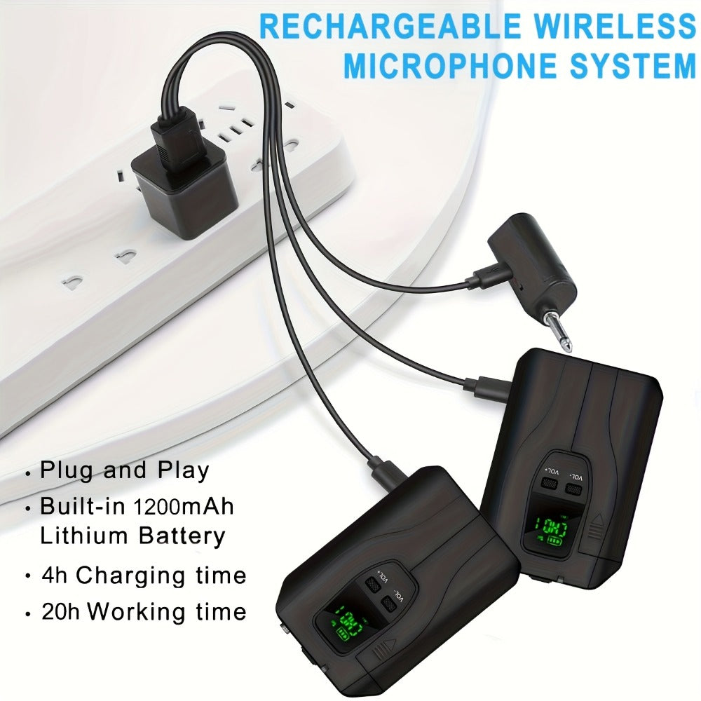 Portable PA Speaker, Dual Wireless, Wireless, Rechargeable, Dual, Lapel/Lavalier