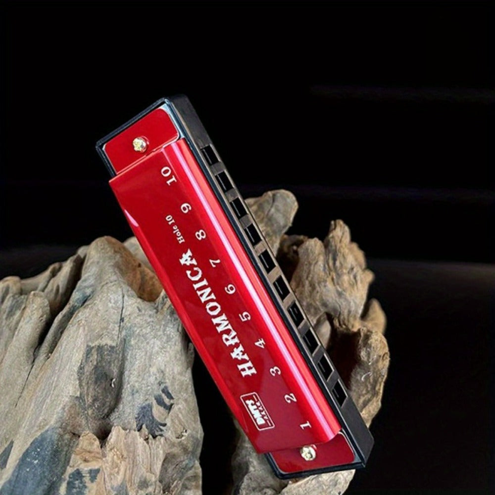 Blues Harmonica, Golden, Professional, Hole, C-Key for Blues Practice