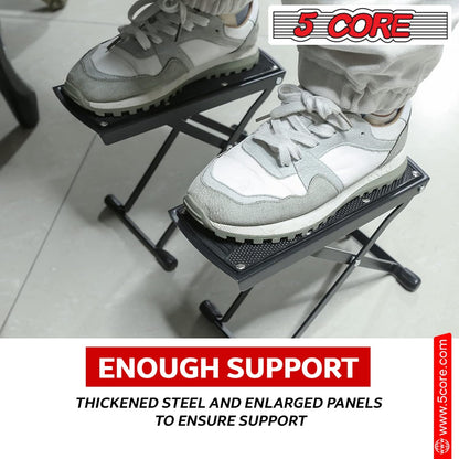 Guitar Footstool, Foldable, Adjustable for Supporting Classical Or Acoustic Guitar Posture