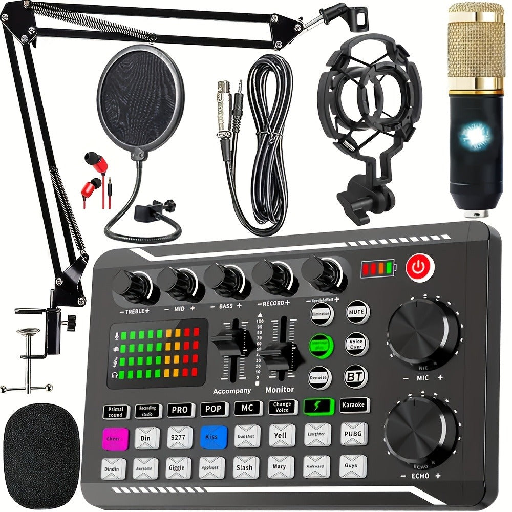USB Audio Interface, 5V, Wireless, USB-C, Podcast, Microphone for Recording and Streaming