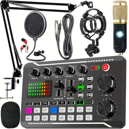 USB Audio Interface, 5V, Wireless, USB-C, Podcast, Microphone for Recording and Streaming