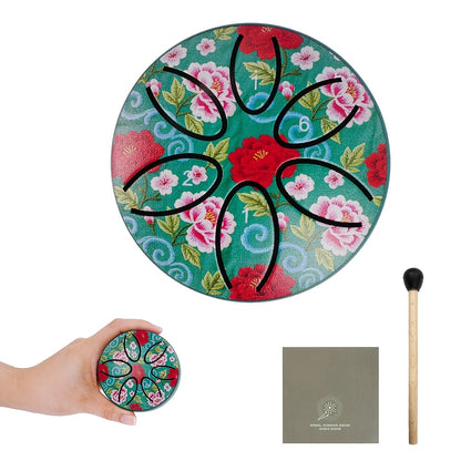 Mini Portable Steel Tongue Drum, 3 Inches with 6 Tones - a Beginner-Friendly Handheld Percussion Instrument Made of Carbon Steel, Includes Drumsticks And Sheet Music, Perfect Musical Gift for Celebrations Like Carnivals, Weddings, Christmas