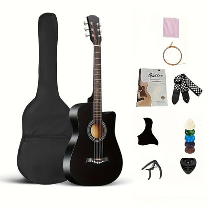Acoustic Guitar, Full Size, 38-Inch, Basswood, Beginners for Lessons and Practice