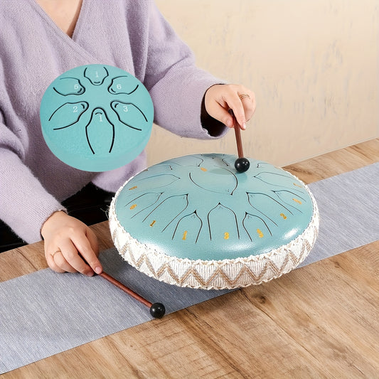 1/6pcs, Bass Drum, Outdoor Garden Rain Drum Air Pulse Drum for Outdoor Rain, Rain Drum And Rain Bell, Garden Instrument Rain Drum, Outdoor Air Pulse Rain Drum for Healing And Meditation (Additions: Cardboard Box, Cloth Bag, Sheet Music, Drumsticks)