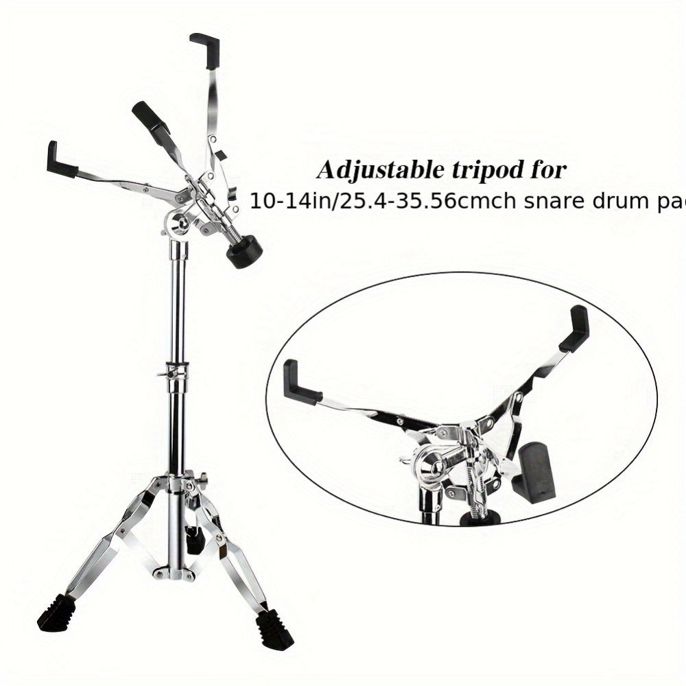 Adjustable Snare Drum Stand Set for 10 to 14-Inch Drums and Practice Pads