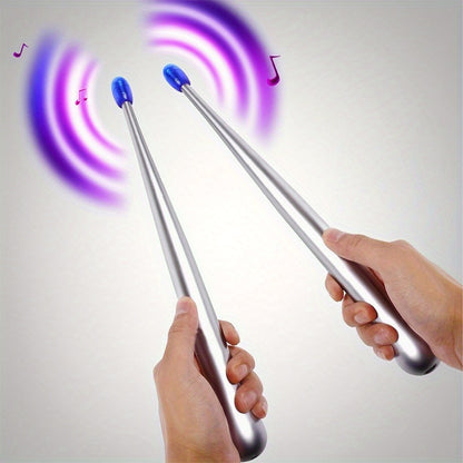 Electronic Rhythm Music Drumsticks for Leisure, Entertainment, And Holiday Parties Air Percussion Drumstick Set for Practice Music Gift for Kids New Year Holiday Promotion Gift (No Drum Sound)