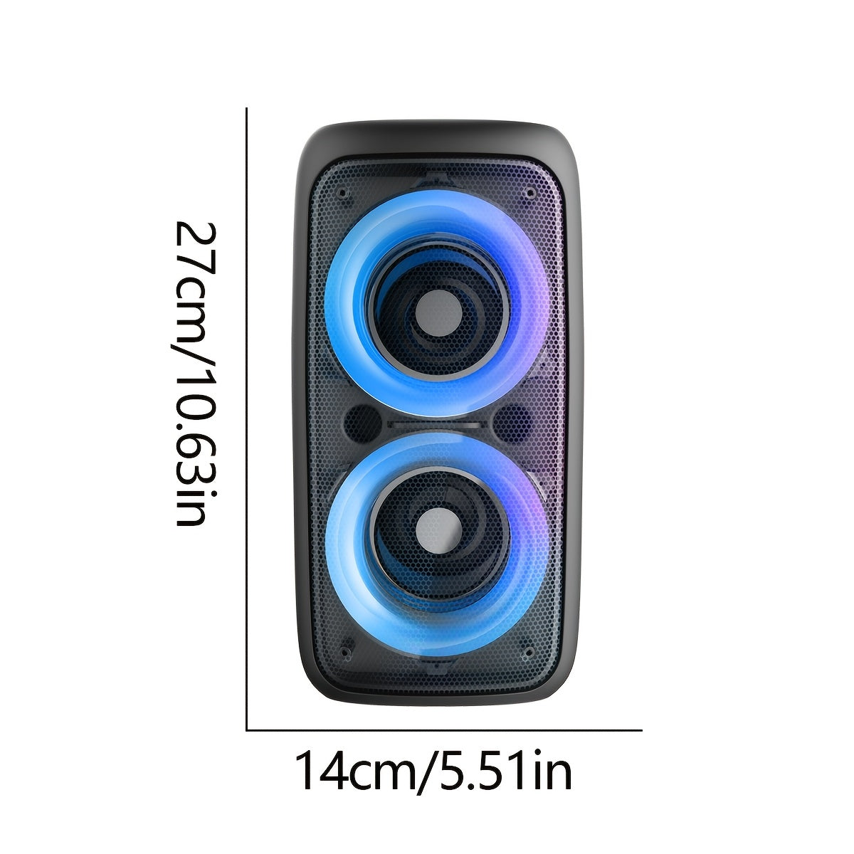 Wireless Speaker Portable Wireless Karaoke Speaker | Sleek, Compact High-Power Subwoofer Speaker with 1200mAh Battery, Supports TF Card & USB, Modern Sound Quality, Christmas Atmosphere, Black ABS Material, Tabletop Mount, Button Control