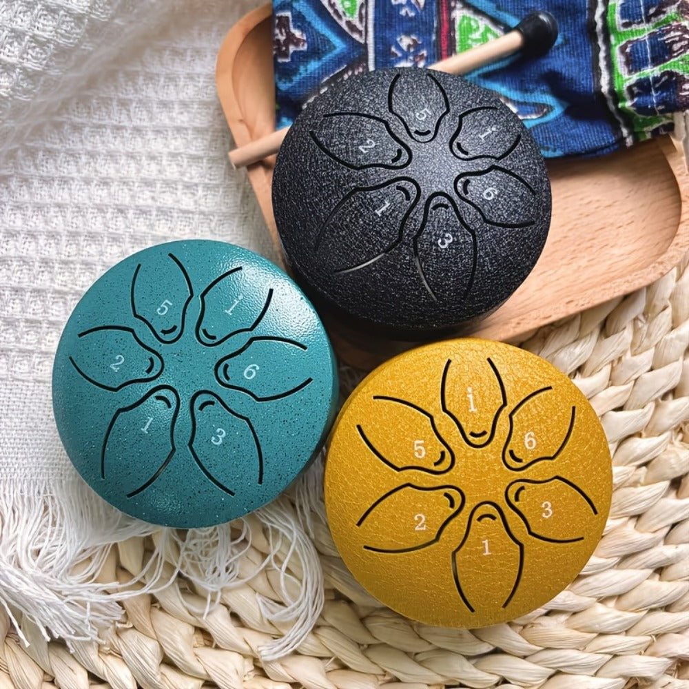 Outdoor Garden Rain Drum Set with Bag, Sheet Music and Drumsticks