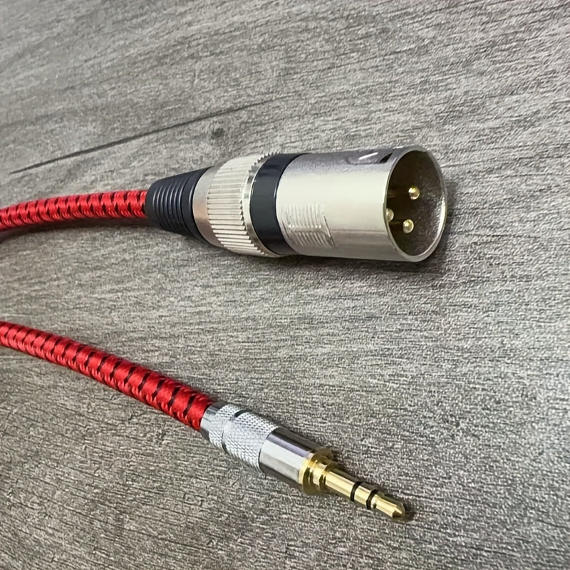 High-Quality 3.5Mm to XLR Male Audio Cable, Suitable for Smartphones, Computers, Sound Cards, Microphones, And Speakers - Durable Round Design with Soft Board Connectors