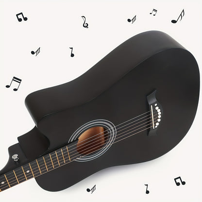 38 Inch Matte Acoustic Guitar - Suitable for Beginners And Adults, Perfect for Parties And Events, Comfortable to Play, Featuring Oak Panels And Abs Nuts, An Excellent Gift for Christmas/Halloween
