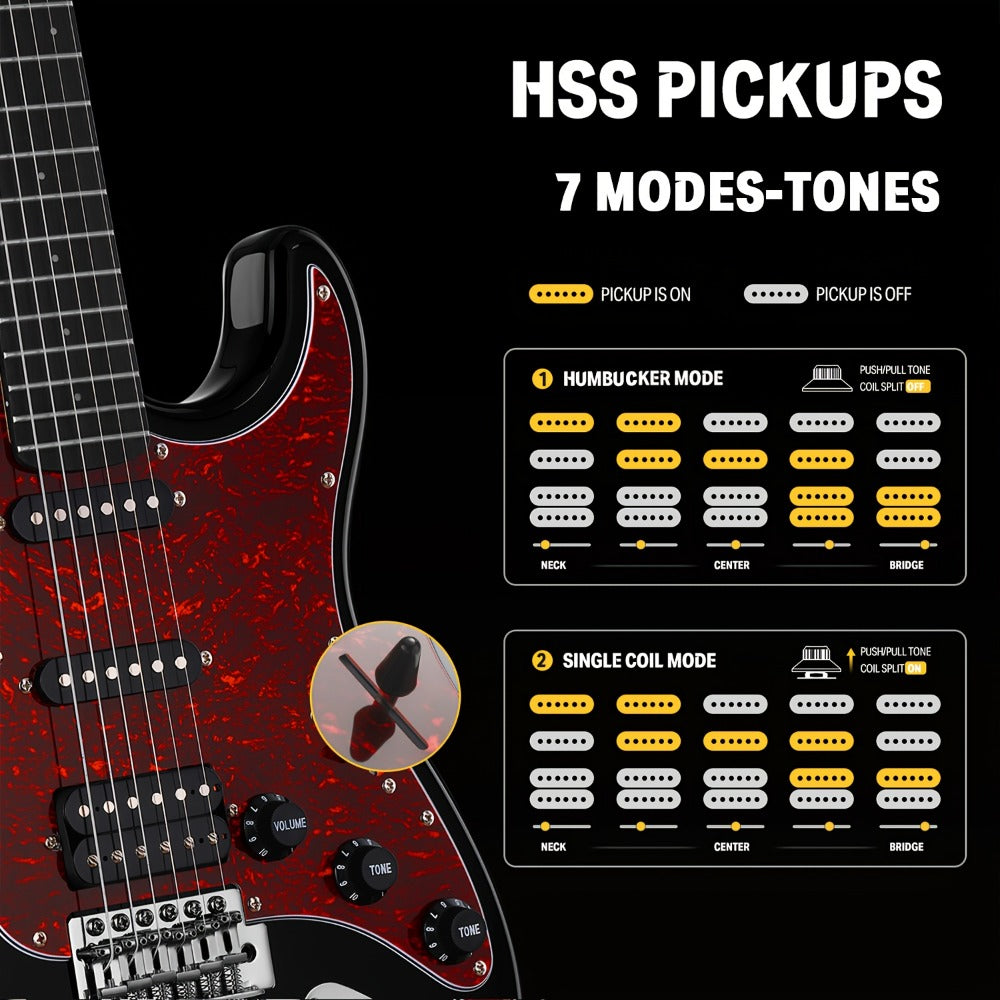 Electric Guitar, 39 Inch, Donner, Inch, Designer for Lessons and Practice