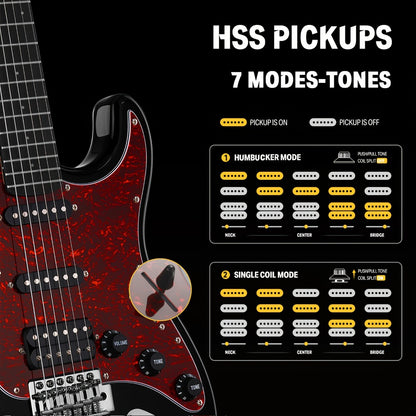 Electric Guitar, 39 Inch, Donner, Inch, Designer for Lessons and Practice