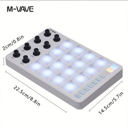MIDI Pad Controller, Wireless, USB, M-VAVE, Portable for Music Production