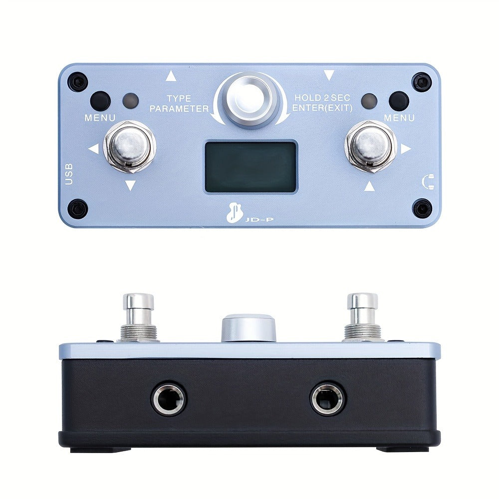Guitar Effects Pedal, Rechargeable, Compact for Electric Guitar Or Bass Tone Shaping