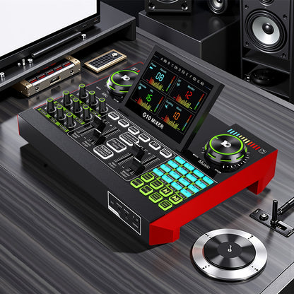 G10 Professional Podcast Influencer KOL Singing Gaming DJ Mixing Station Controller Equipment Studio Professional Recording Electronic Music Mixer Power Karaoke Machine Available Dynamic Condenser Wireless Microphone Portable Microfono