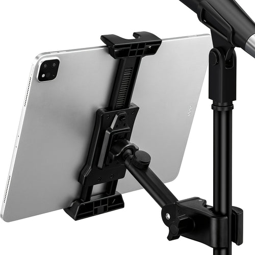 Tablet Holder For Microphone Stand, Microphone Music Holder IPad/Smartphone Tablet Tablet Holder Shee Music Mic Holder Fits Devices With Screen Sizes 4.7 To 13.5 Inches (Tablet Holder Only)