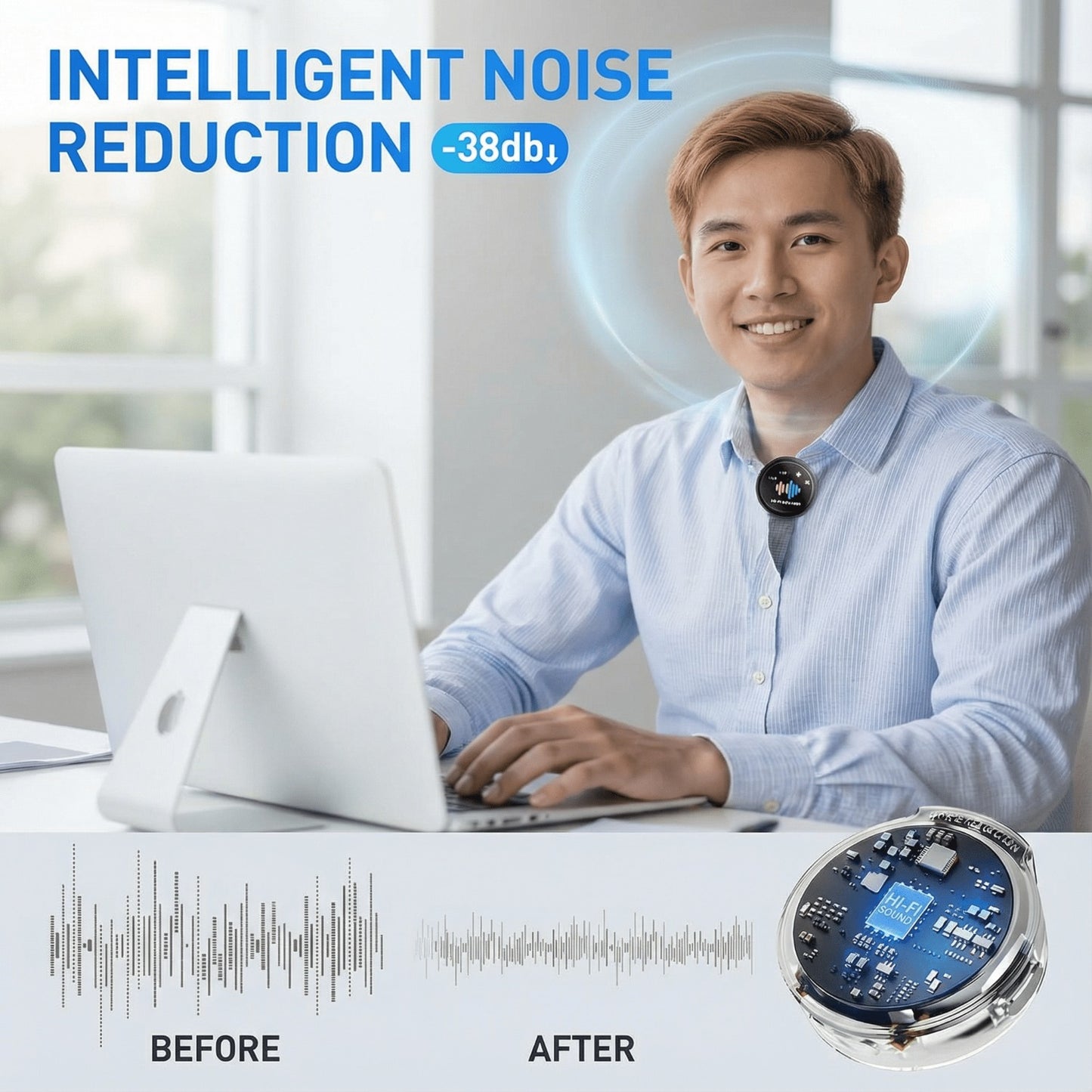 2pcs Wireless Microphones with Charging Case - Featuring Noise Cancellation - Plug-and-Play Mini Microphones - Dual Interface Conversion - Suitable for Video Conferencing, Podcasts, Live Streaming, and Outdoor Recording|dji Mic|wireless Microphones