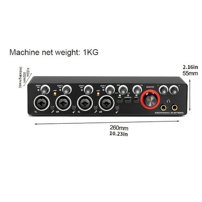 USB Audio Interface, 192Khz, Professional, 4-Channel, Sound for Recording and Streaming