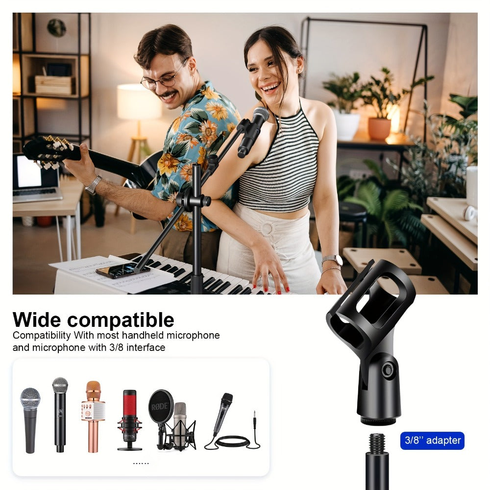 Portable Tripod Microphone Boom Stand with Clip and Carrying Bag