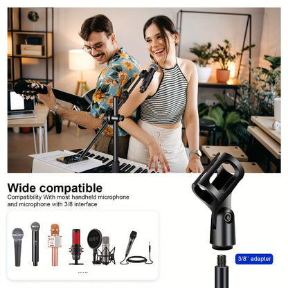 Portable Tripod Microphone Boom Stand with Clip and Carrying Bag