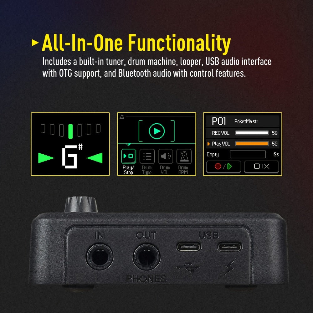 Guitar Multi-Effects Processor, USB-C, USB, SONICAKE for Guitar Or Bass Tone Shaping