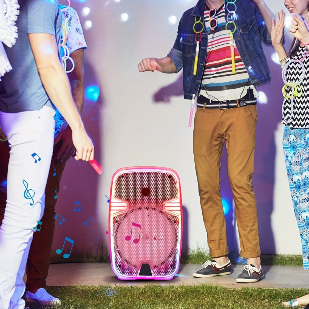 Portable Karaoke System, RGB, Remote Control, Rechargeable for Parties and Karaoke