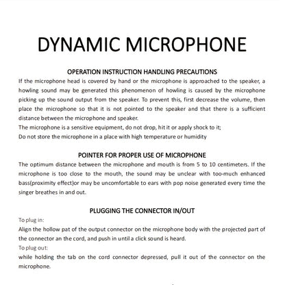 [Enhanced Vocal Clarity] Professional Wired Dynamic Microphone | 57A Supercardioid | Enhanced Vocal Clarity | Ideal for Karaoke, Live Streaming, and Recording | Includes Holder, Storage Bag, and Manual