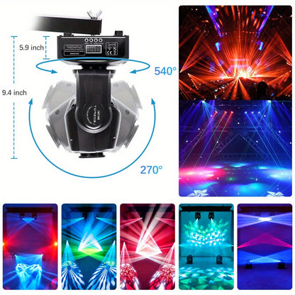 Moving Head DJ Light, RGBW, DMX Control, LED, Party for Stage and Party Lighting