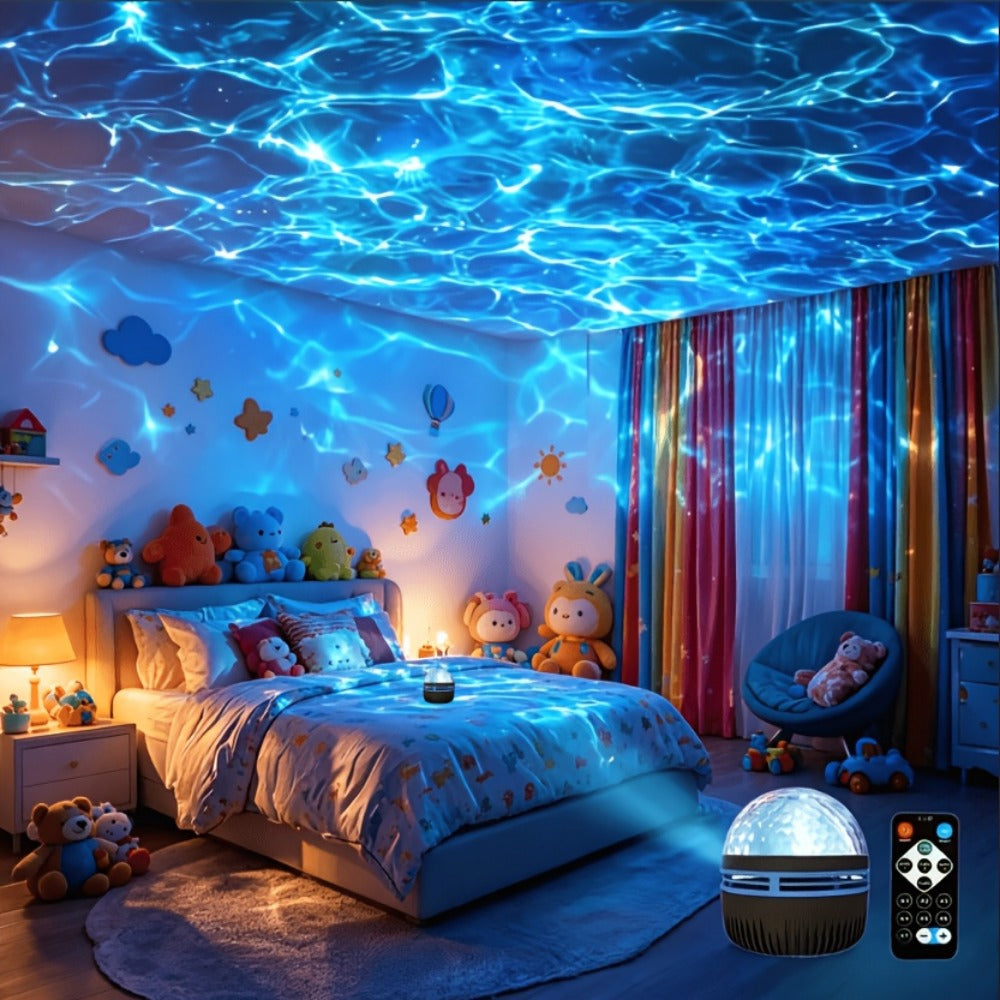 17-Color Star Projector Night Light with Remote, Timer and USB Power
