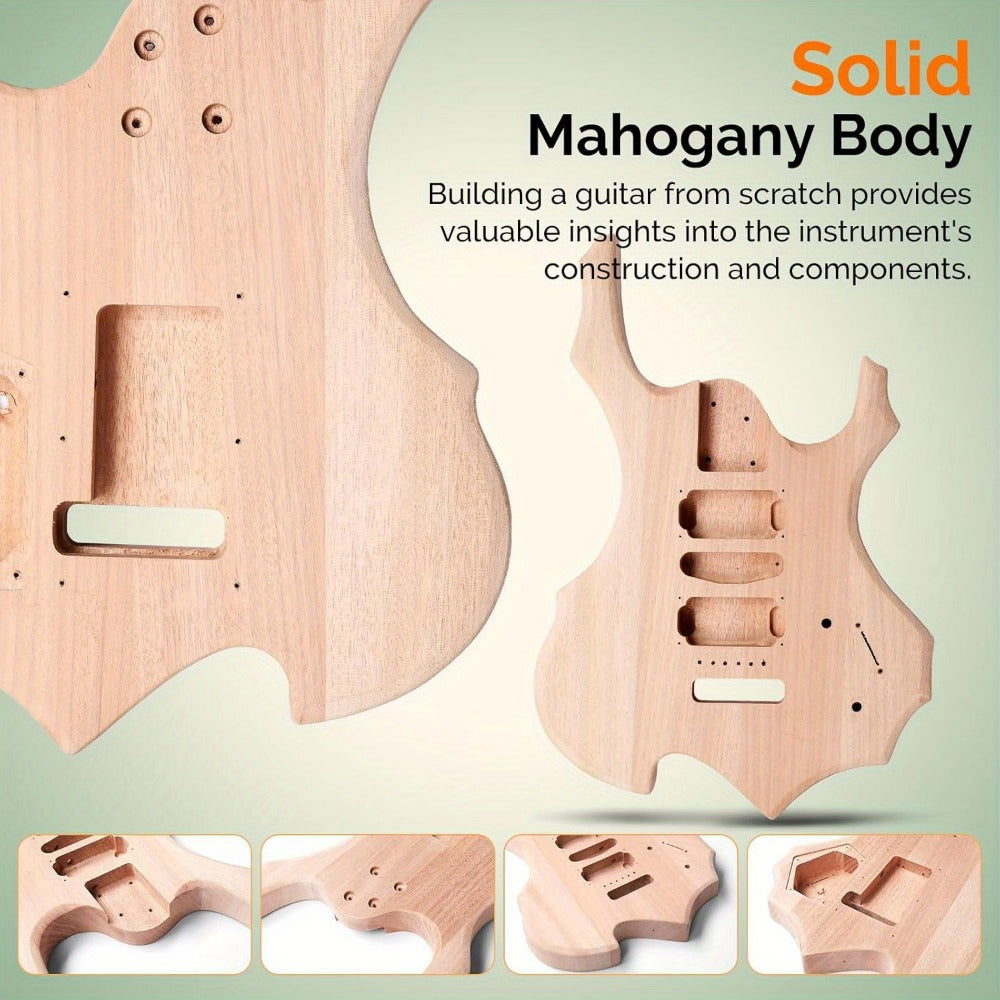 Electric Guitar, Glarry, DIY, Kit for Lessons and Practice for Home Practice, Rehearsal