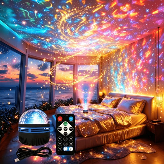 17-Color Star Projector Night Light shown in the main product view