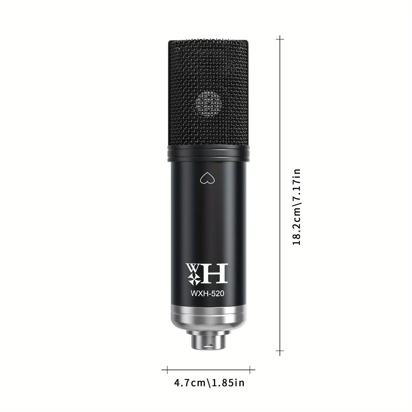 Podcast Equipment Bundle XLR Large Diaphragm Condenser Microphone with Live Sound Card Condenser Microphone Bundle for Studio Recording And Broadcasting