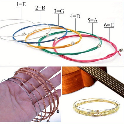 66 Complete Acoustic Guitar Sets, Performance Maintenance Set: 3 Sets of Strings, Tuner Capo Three in One Restriction Tool, Paddle Holder, Bridge Pin, Nut And Saddle, Finger Protector, Finger Paddle, Guitar Hanger, Guitar Strap, Cleaning Cloth