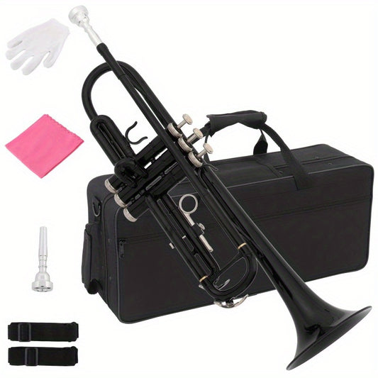 Bb Trumpet Black Nickel Plating with Mouthpiece New And High Quality