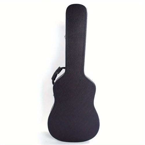 Protect Your Acoustic Guitar in Style! Microgroove Flat Black Hardshell Case, 39" And 41" Sizes, Fits Most Folk Guitars