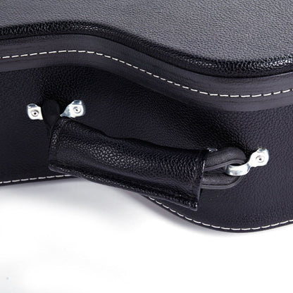 Protect Your Acoustic Guitar in Style! Microgroove Flat Black Hardshell Case, 39" And 41" Sizes, Fits Most Folk Guitars