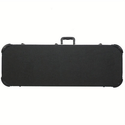 Electric Guitar Square Hard Case with Protective Sleeve Fits ST TL Burning fire 170 Style Electric Guitar Blac