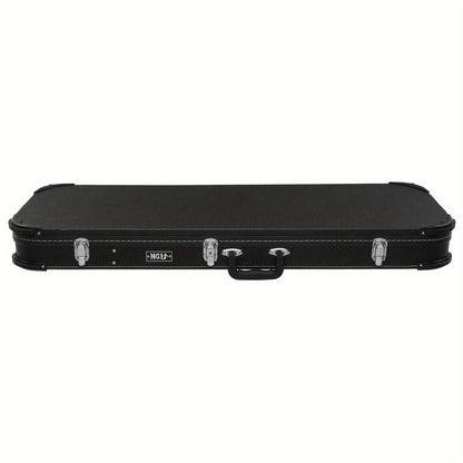Electric Guitar Square Hard Case with Protective Sleeve Fits ST TL Burning fire 170 Style Electric Guitar Blac