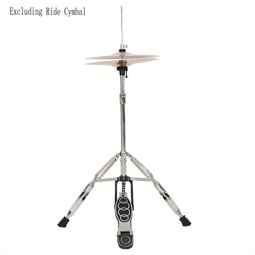 Professional Pedal Control Style Drum High Hat Cymbal Stand with Pedal Silver & Black