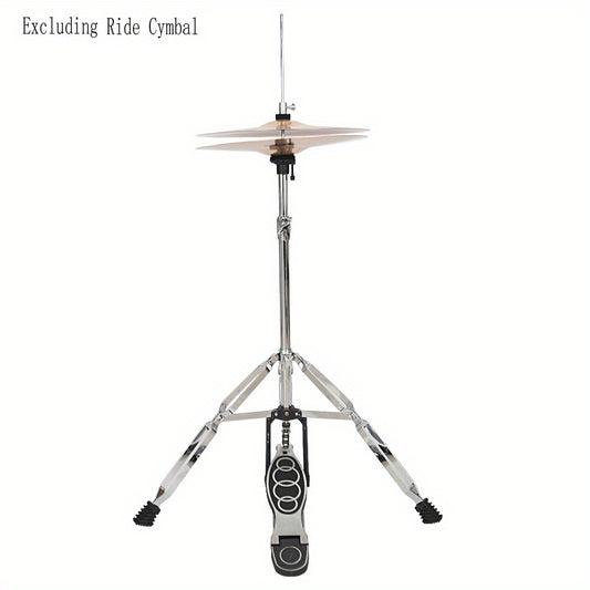 Professional Pedal Control Style Drum High Hat Cymbal Stand with Pedal Silver & Black