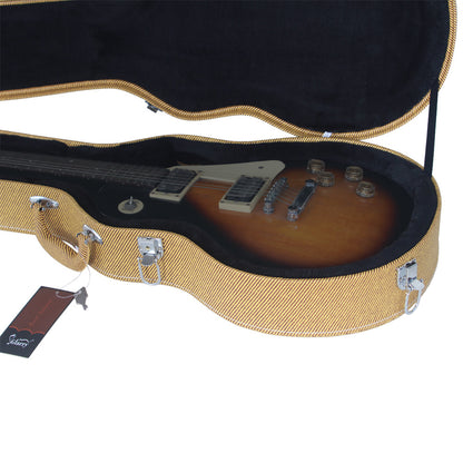 Yellow Hard - Shell Electric Guitar Case for GLP Style Guitars - Bulge Surface, Durable & Sturdy with Accessories Compartment