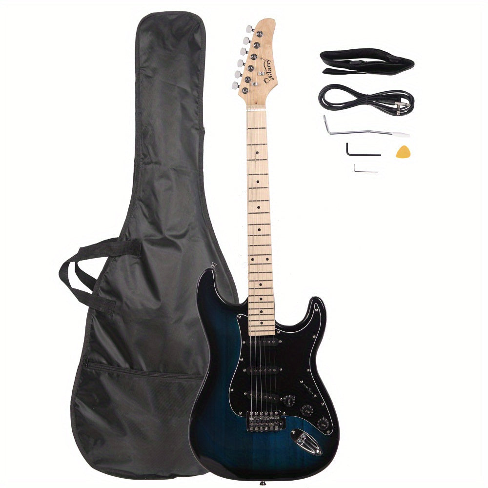 AST Stylish Electric Guitar Kit with Black Pickguard Black
