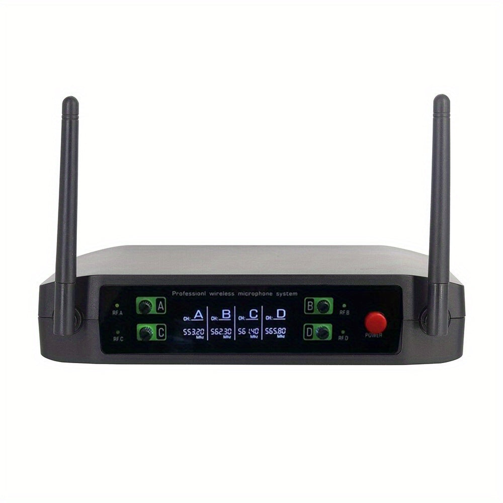 The Four-channel Handheld Lavalier Wireless Microphone System Boasts Professional Sound Quality And Is Ideal For Various Event Settings, Including Parties, Weddings, Churches, And Stages, Enhancing Your Performance With Ultra-high Frequency Effects