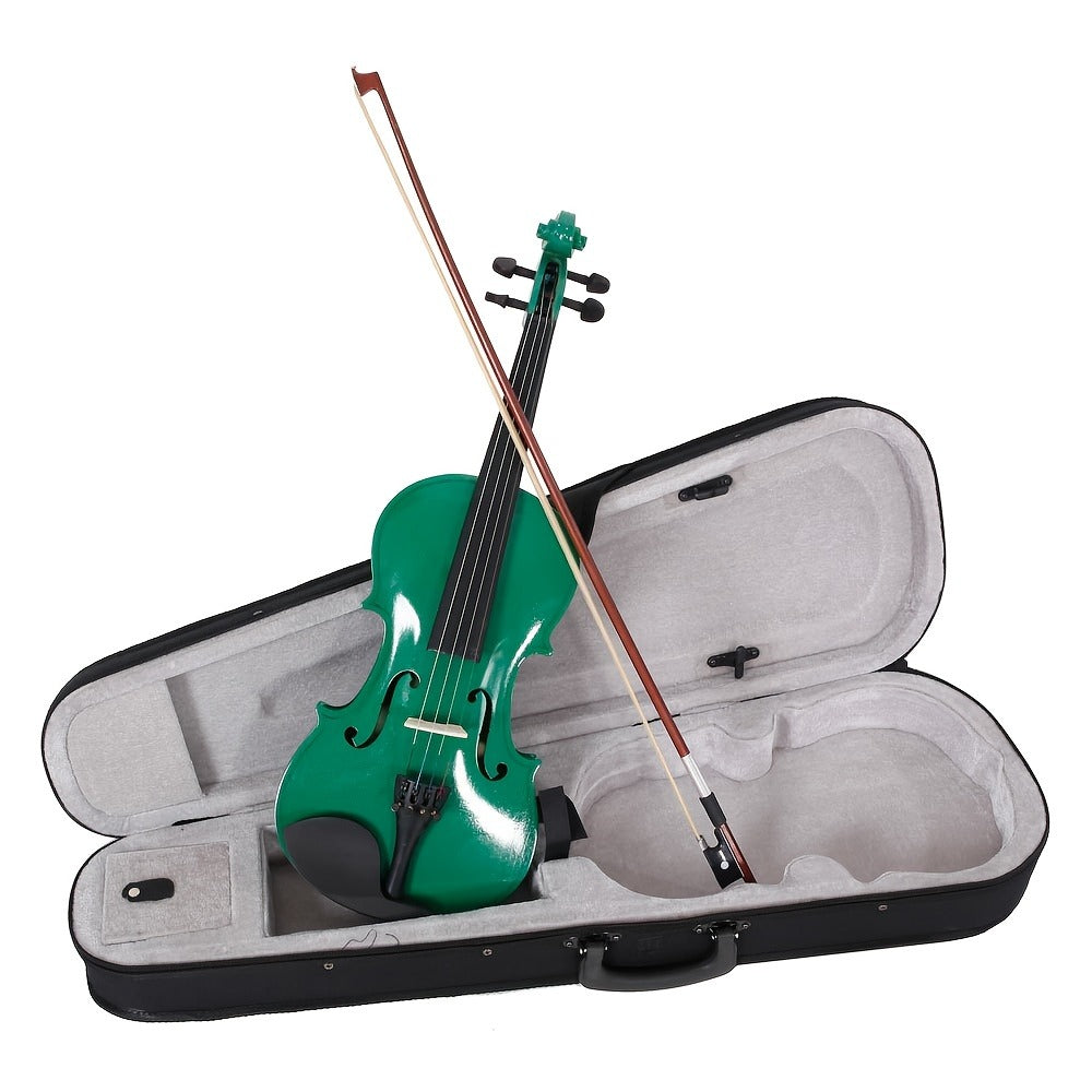 Full Size Violin, white violin, Full Size, Basswood, Beginners, Case for Lessons