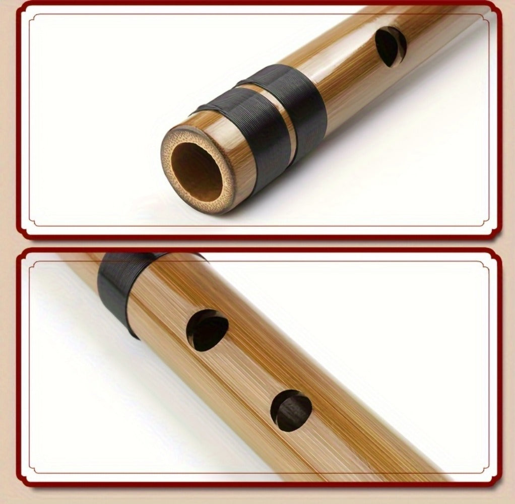 Japanese Bamboo Flute, Handmade 7/8-Hon Wind Instrument for Beginners