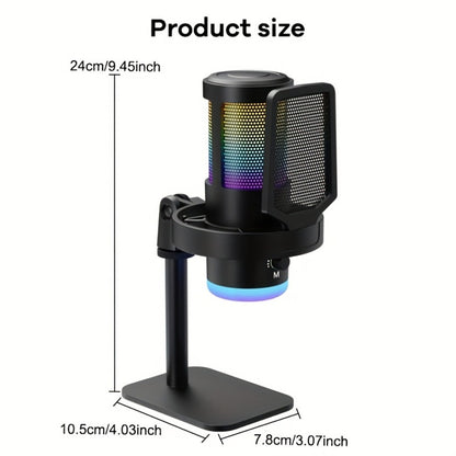 Recording Microphone, USB, Condenser, XLR, Podcast for Recording and Streaming
